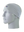 A gray athletic headband with a blue and red New England Patriots logo on the front, displayed on a gray mannequin head against a white background.