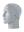 A gray athletic headband with a white with red outline 'ny' New York Giants logo on the front, displayed on a gray mannequin head against a white background.