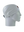 A gray athletic headband with a red and black Atlanta Falcons logo on the forehead, displayed on a gray mannequin head in profile against a white background.