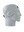 A gray athletic headband with a black and blue Carolina Panthers logo on the forehead, displayed on a gray mannequin head in profile against a white background.