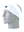 A white athletic headband with a black and blue Carolina Panthers logo on the forehead, displayed on a gray mannequin head against a white background.
