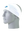 A white athletic headband with a blue and white Detroit Lions logo on the forehead, displayed on a gray mannequin head against a white background.