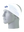 A white athletic headband with a blue 'LA' Los Angeles Rams logo on the forehead, displayed on a gray mannequin head against a white background.