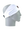 A white athletic headband with a red and black Atlanta Falcons logo on the forehead, displayed on a gray mannequin head in profile against a white background.