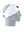 A white athletic headband with an orange and blue Chicago Bears logo on the forehead, displayed on a gray mannequin head in profile against a white background.
