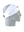 A white athletic headband with a white, blue and orange Denver Broncos logo on the forehead, displayed on a gray mannequin head in profile against a white background.