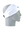 A white athletic headband with a blue and white Detroit Lions logo on the forehead, displayed on a gray mannequin head in profile against a white background.