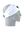 A white athletic headband with a black, silver and white Las Vegas Raiders logo on the forehead, displayed on a gray mannequin head in profile against a white background.
