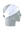 A white athletic headband with a yellow and blue Los Angeles Chargers logo on the forehead, displayed on a gray mannequin head in profile against a white background.