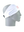A white athletic headband with a white with red outline 'ny' New York Giants logo on the forehead, displayed on a gray mannequin head in profile against a white background.