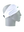 A white athletic headband with a green New York Jets logo on the forehead, displayed on a gray mannequin head in profile against a white background.