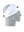 A white athletic headband with a white, red and black 'SF' San Francisco 49ers logo on the forehead, displayed on a gray mannequin head in profile against a white background.