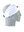 A white athletic headband with a red Tampa Bay Buccaneers logo on the forehead, displayed on a gray mannequin head in profile against a white background.