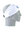 A white athletic headband with a blue and white 'T' Tennessee Titans logo on the forehead, displayed on a gray mannequin head in profile against a white background.