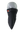 A black face mask scarf with a Cleveland Browns logo on the right cheek, displayed on a gray mannequin head against a white background.