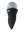 A black flip scarf displayed on a clear mannequin head against a plain white background, featuring a small Titans logo on the upper left side.