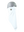 A white face mask scarf with a New Orleans Saints logo on the right cheek, displayed on a gray mannequin head against a white background.