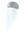 A white face mask scarf with a Seattle Seahawks logo on the right cheek, displayed on a gray mannequin head against a white background showing the left side of the product with no visible logo.