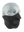 Black face mask with a Panthers logo on a white background