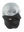 Black face mask with a Broncos logo on a white background