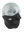 Black face mask with a Packers logo on a white background