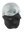 Black face mask with a Patriots logo on a white background