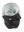 Black face mask with a 49ers logo on a white background