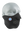 Black face mask with a Vikings logo on a white background
