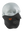 Black face mask with a Commanders logo on a white background