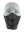 Black face mask with a Bills logo on a white background