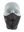 Black face mask with a Bengals logo on a white background