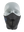 Black face mask with a Colts logo on a white background