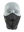 Black face mask with a Jaguars logo on a white background