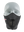 Black face mask with a Chiefs logo on a white background