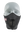 Black face mask with a Giants logo on a white background