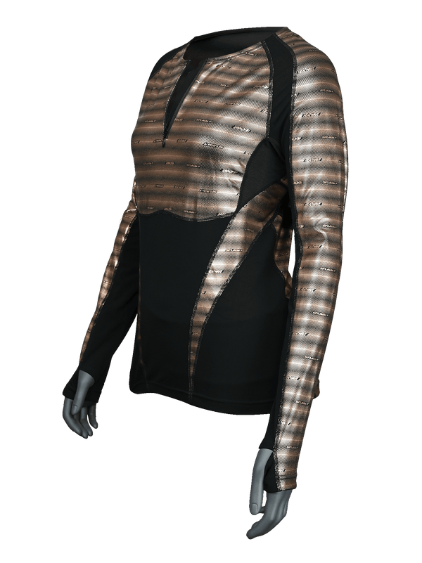 Women's Heatwave Mapped Base Layer Long Sleeve 1/4 Zip Top