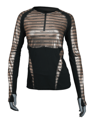Women's Heatwave Mapped Base Layer Long Sleeve 1/4 Zip Top