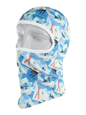 Seirus Balaclava - Ski Retro Multi Print - 45 degree left