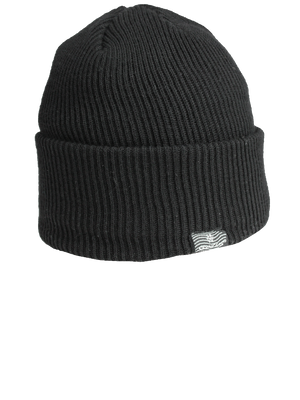 black heatwave skiff beanie